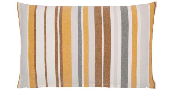Zierkissen Nora 30x50 cm Baumwolle Multicolor mit Zipp - Gelb/Grau, MODERN, Textil (30/50cm) - Luca Bessoni