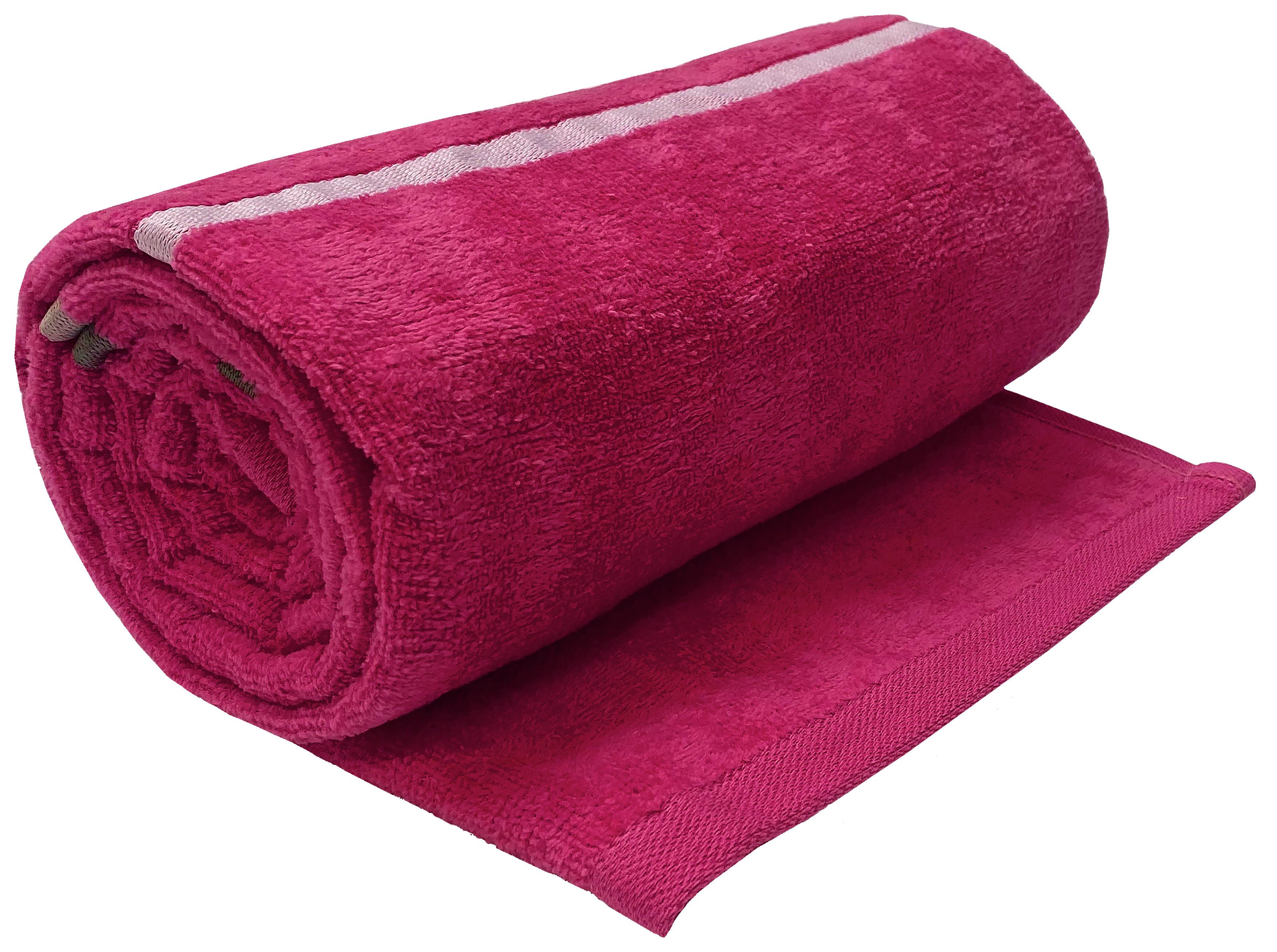 Plážová osuška Vali, 75/160cm, ružová - pink, Konventionell, textil (75/160cm) - Modern Living
