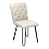 Židle Ivie - šedohnědá koženka - černá/šedohnědá, Moderní, kov/dřevo (43/86/62cm) - Bessagi Home