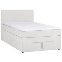 Boxspringbett Mit Topper & Bettkasten 90x200 Cm Wickie - Hellgrau/Schwarz, KONVENTIONELL, Holz/Textil (90/200cm)