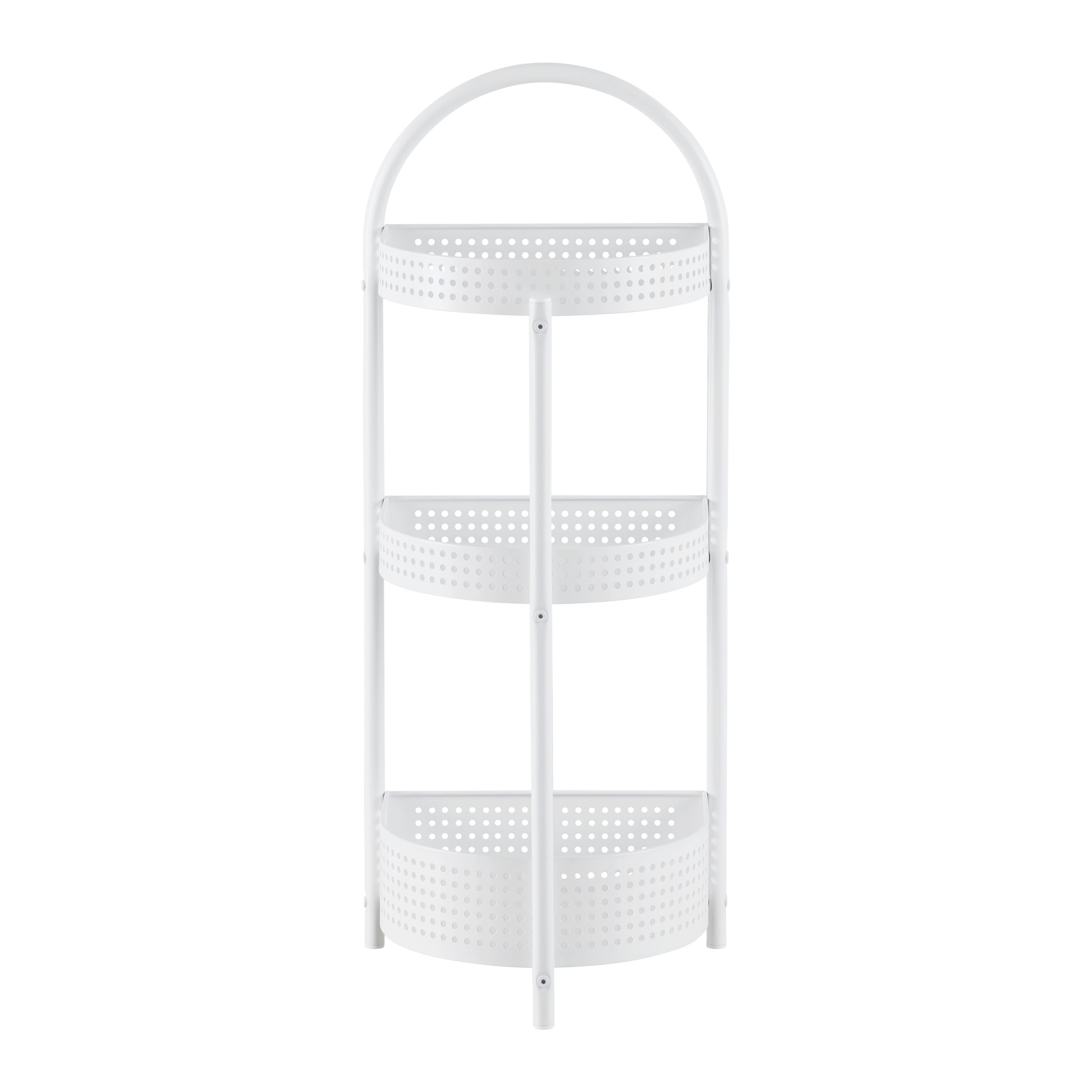 REGÁL ANCONA -EXKLUSIV/SB- - bílá, Moderní, kov (34/84.5/28cm) - Mömax