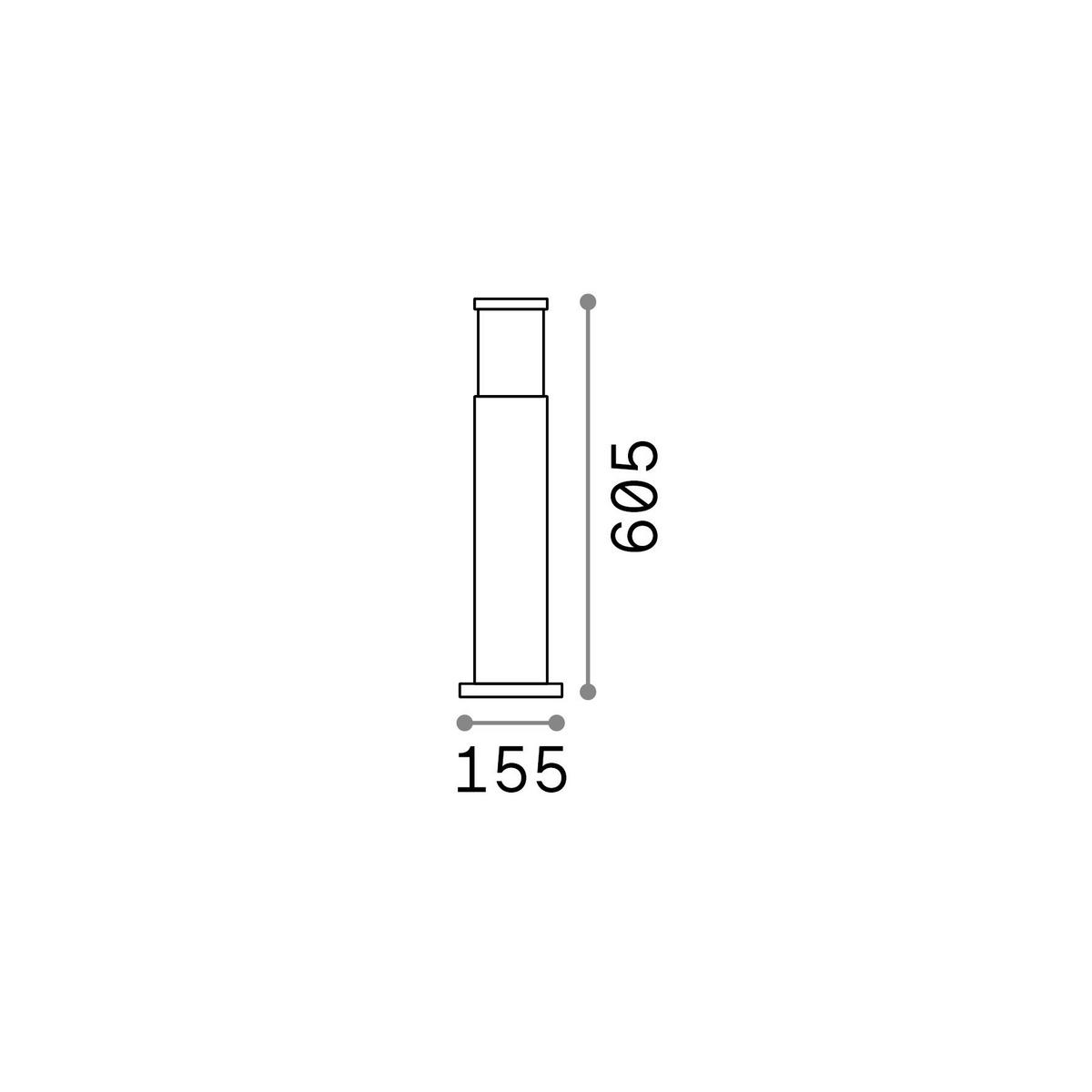 Außenleuchte Tronco Anthrazit D: 15,5 Cm - Anthrazit, Design, Glas/Metall (15,5/60,5cm) - Ideal Lux