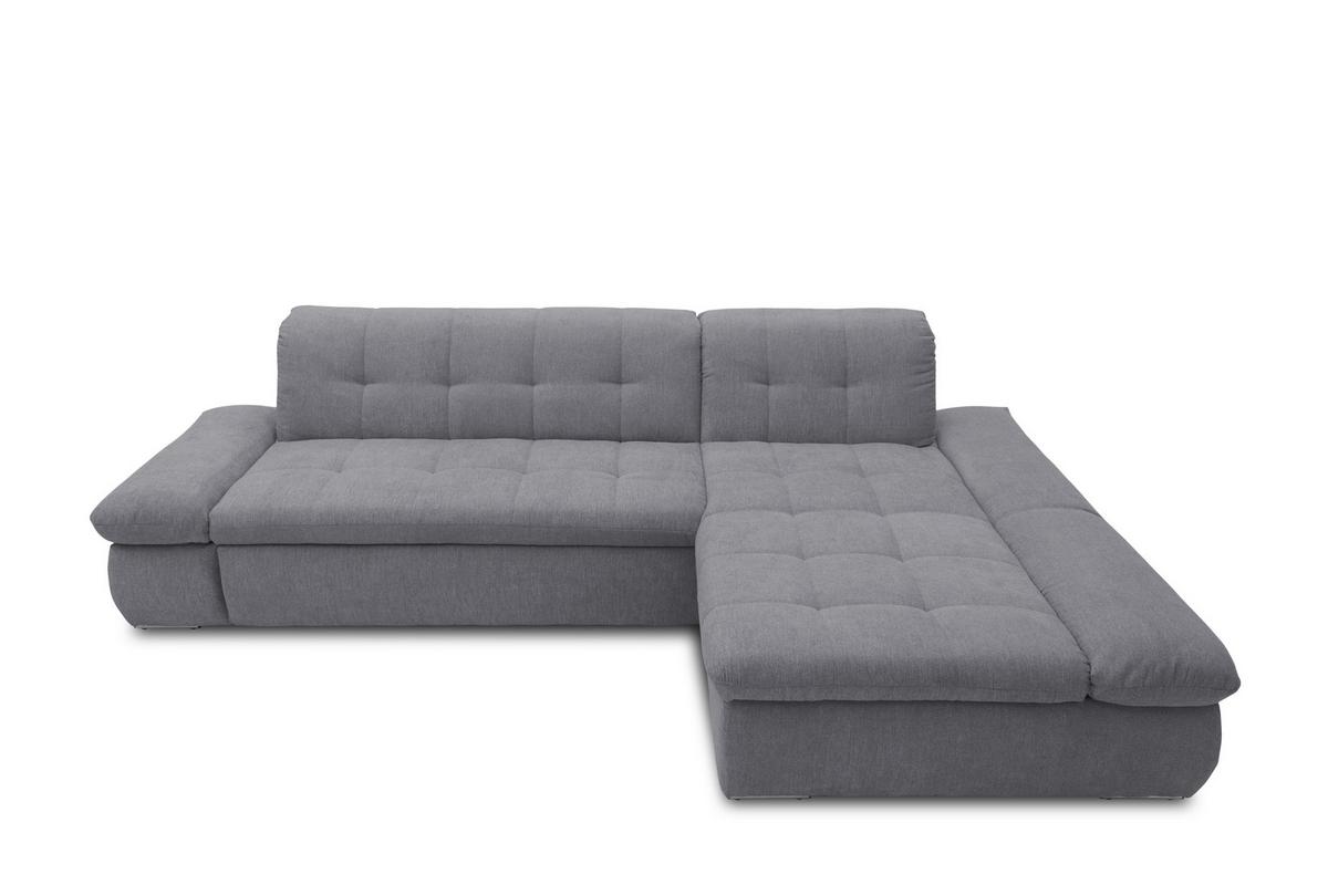 Ecksofa Moric Dunkelgrau Mikrofaser - Chromfarben/Dunkelgrau, KONVENTIONELL, Textil (300/172cm) - MID.YOU