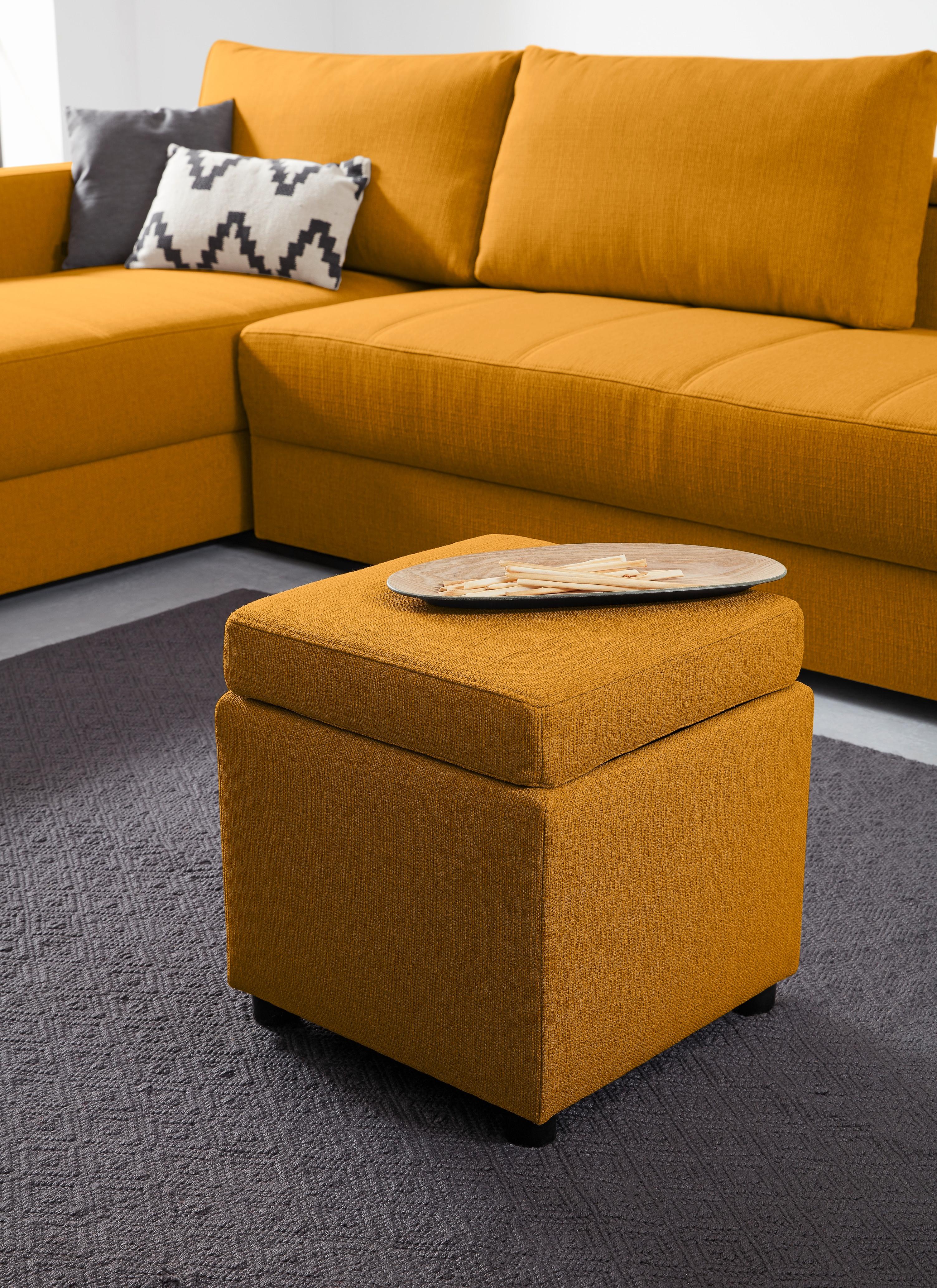 Sitzbox Looks Iii - Gelb/Schwarz, Design, Textil (45/47/45cm) - LOOKS by W.Joop