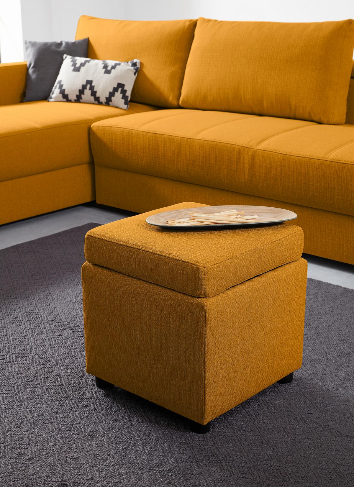 Sitzbox Looks IIi - Gelb/Schwarz, Design, Textil (45/47/45cm) - LOOKS by W.Joop