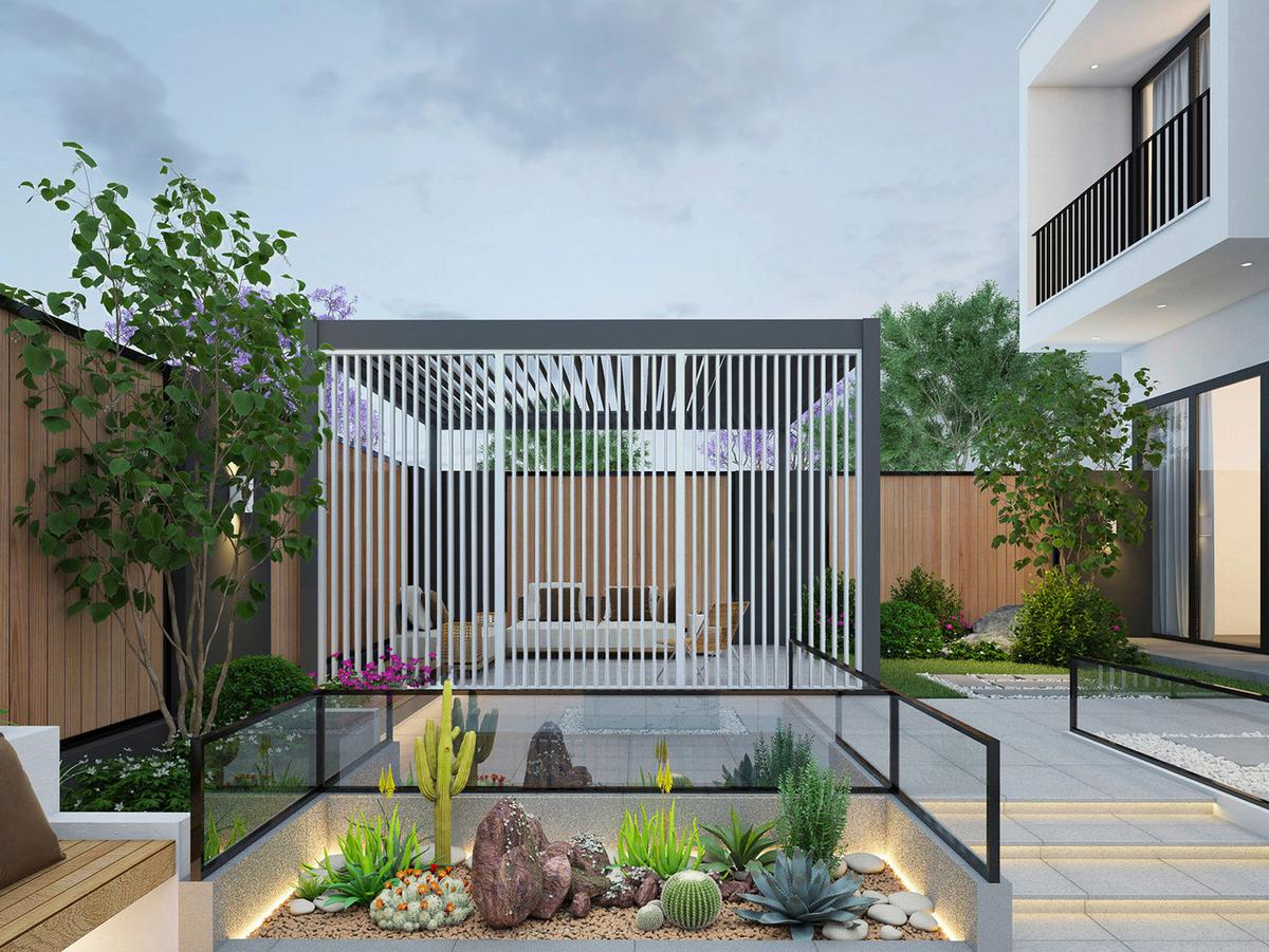 Pavillon-seitenteil 113x235cm Wetterfest - Weiß, Basics, Metall (113/235/10cm) - Gardenson