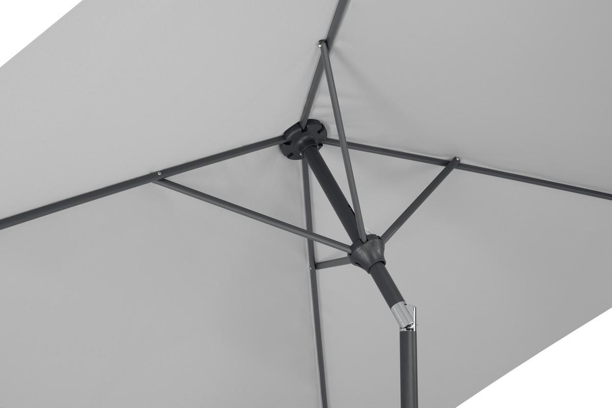 Sonnenschirm Bilbao Bxhxt : Ca. 210x228x130 Silbergrau - Anthrazit/Silberfarben, Basics, Textil/Metall (210/228/130cm) - Schneider