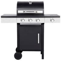 Gasgrill Micha 1 Sideburner, mit Rädern - Silberfarben/Schwarz, Trend, Kunststoff/Metall (110/53/110cm) - Homezone