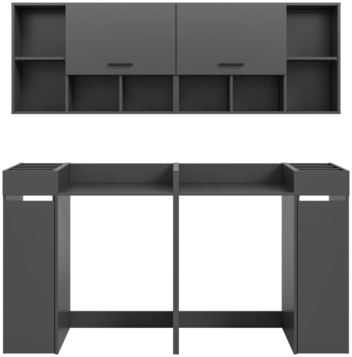 Prádelna Free Antracit - antracitová, Basics, kompozitní dřevo (190/195/60cm) - MID.YOU