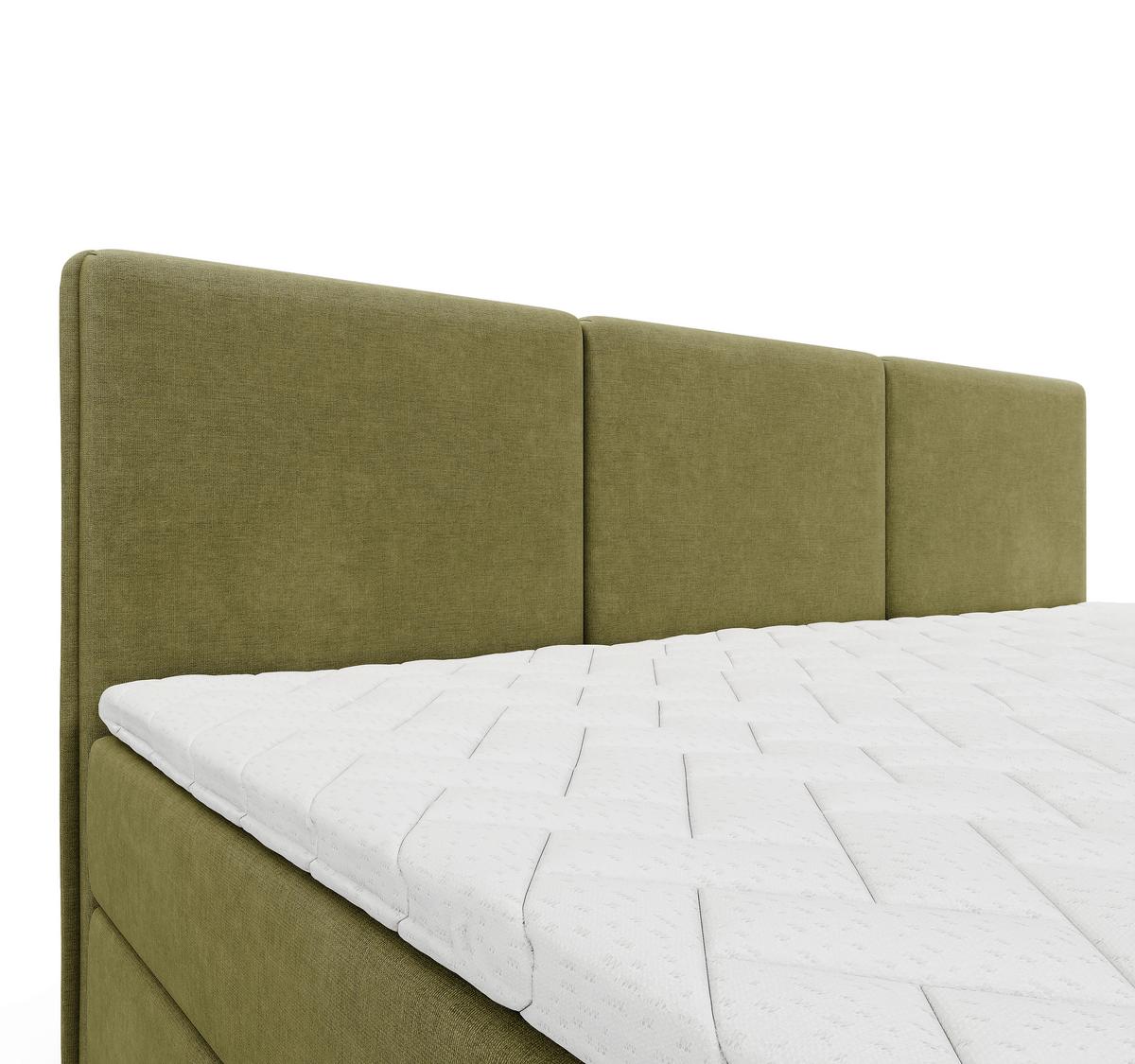 Familienbett Domino Combo Mit 3 Bettkasten, Grün 240x200 Cm - Schwarz/Grün, MODERN, Holz/Holzwerkstoff (240/200cm) - MID.YOU