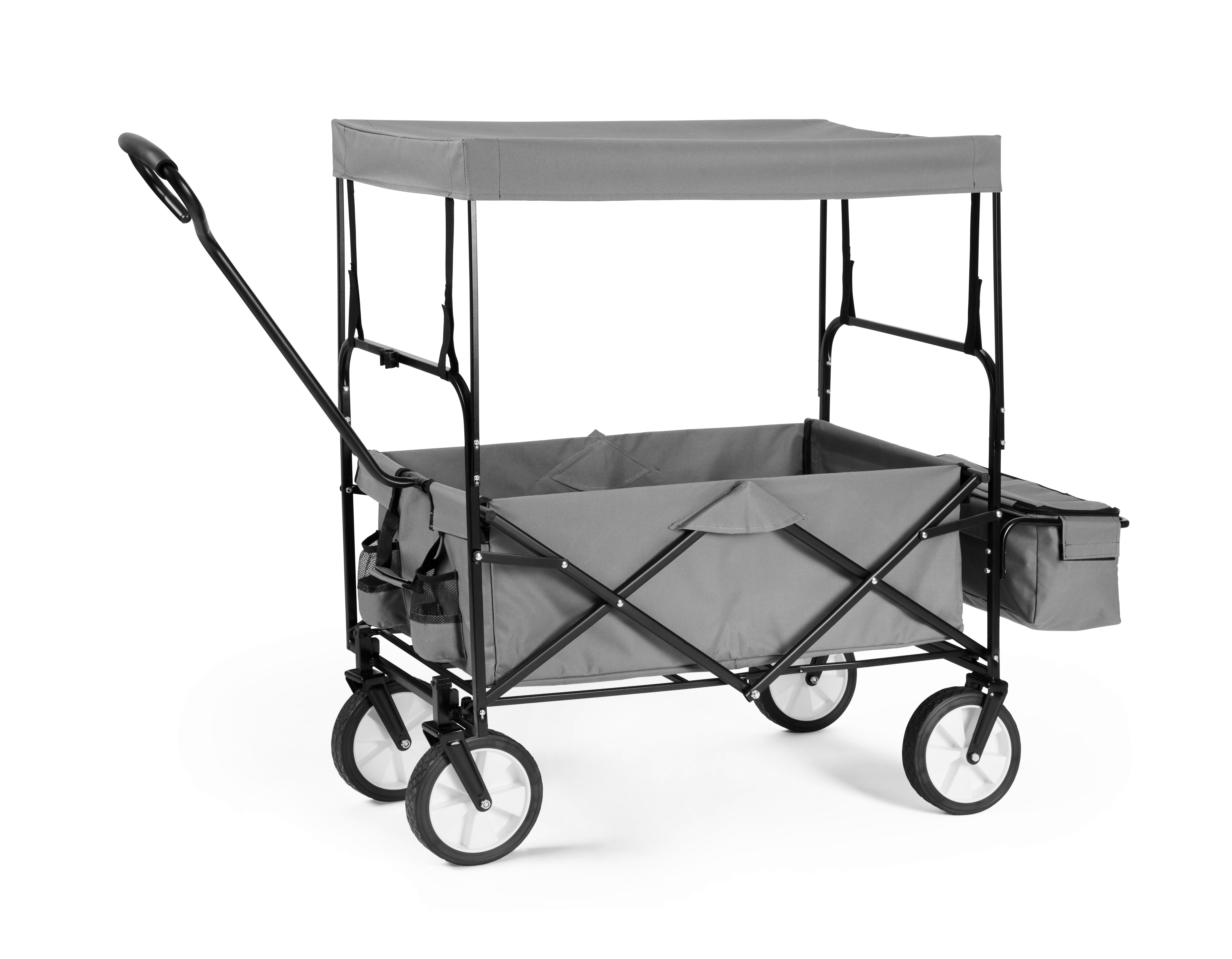 Skladací vozík PETER - čierna/sivá, Konventionell, kov/textil (117/55/120cm) - Mömax