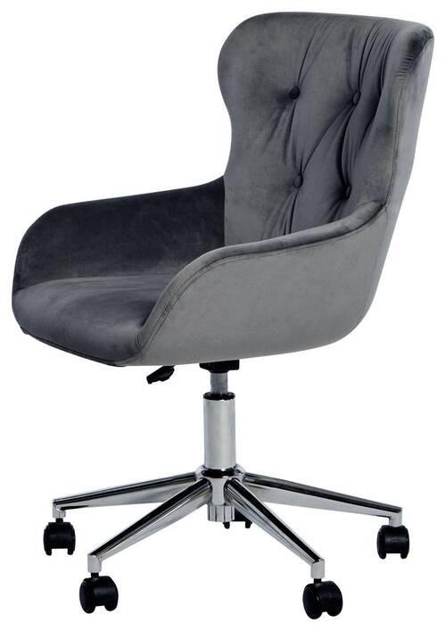 Drehstuhl Club Worx - Chromfarben/Grau, MODERN, Kunststoff/Textil (57/62/83-93cm) - Livetastic