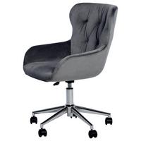 Drehstuhl Club Worx - Chromfarben/Grau, MODERN, Kunststoff/Textil (57/62/83-93cm) - Livetastic