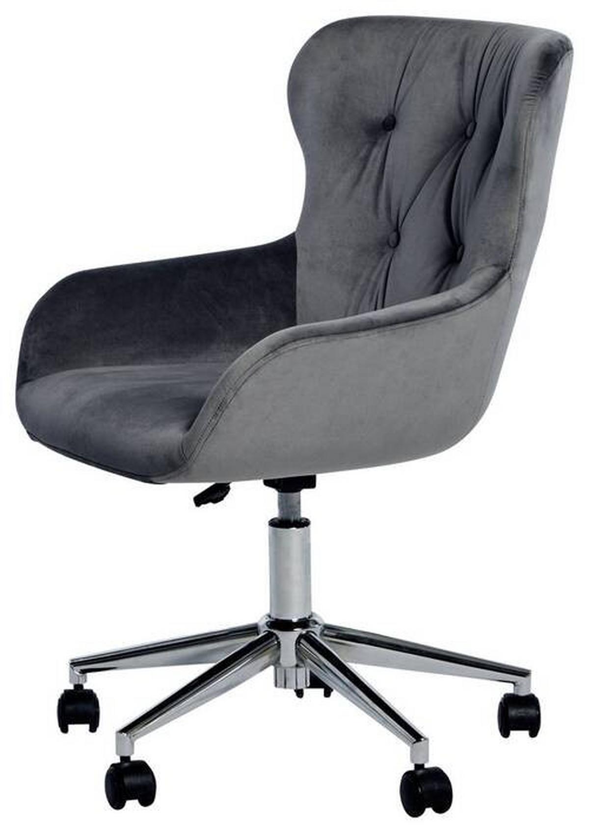 Drehstuhl Club Worx - Chromfarben/Grau, MODERN, Kunststoff/Textil (57/62/83-93cm) - Livetastic