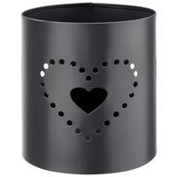 Laterne D/h: Ca. 10/11,5cm, Samira - Schwarz, MODERN, Metall (10/11,5cm) - Luca Bessoni