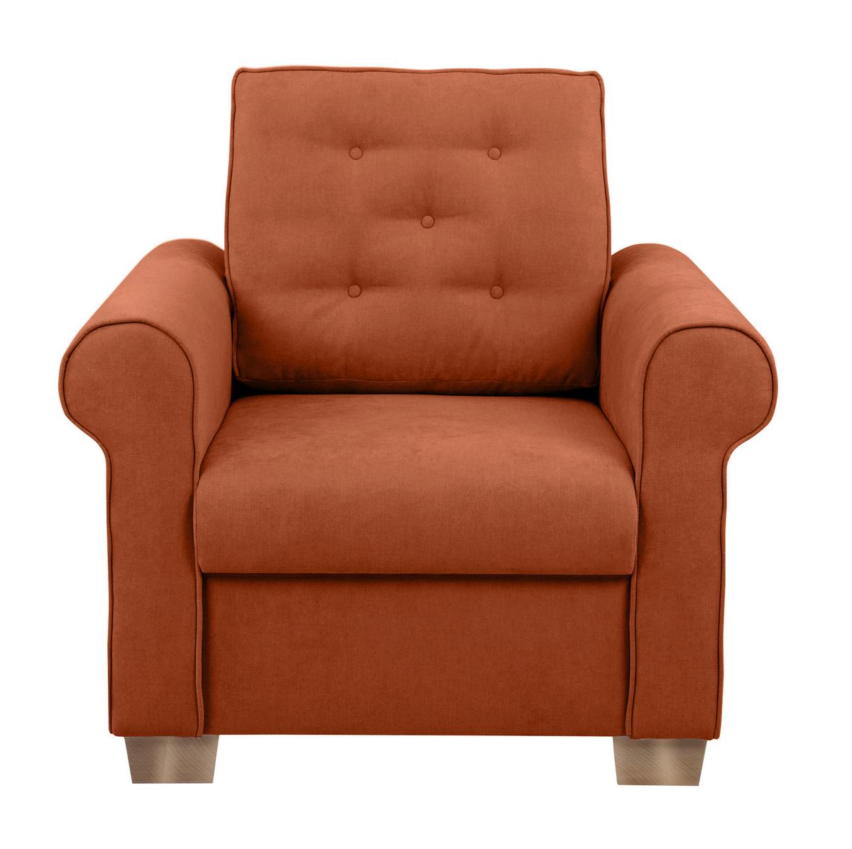 Sessel Arles, Terracotta 39 B: 93 Cm - Buchefarben/Terracotta, Design, Textil (93/89/82cm) - MID.YOU