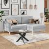 Ecksofa Mit Schlaffunktion & Bettkasten Carini Silberfarben - Eichefarben/Silberfarben, Basics, Textil (222/152cm)