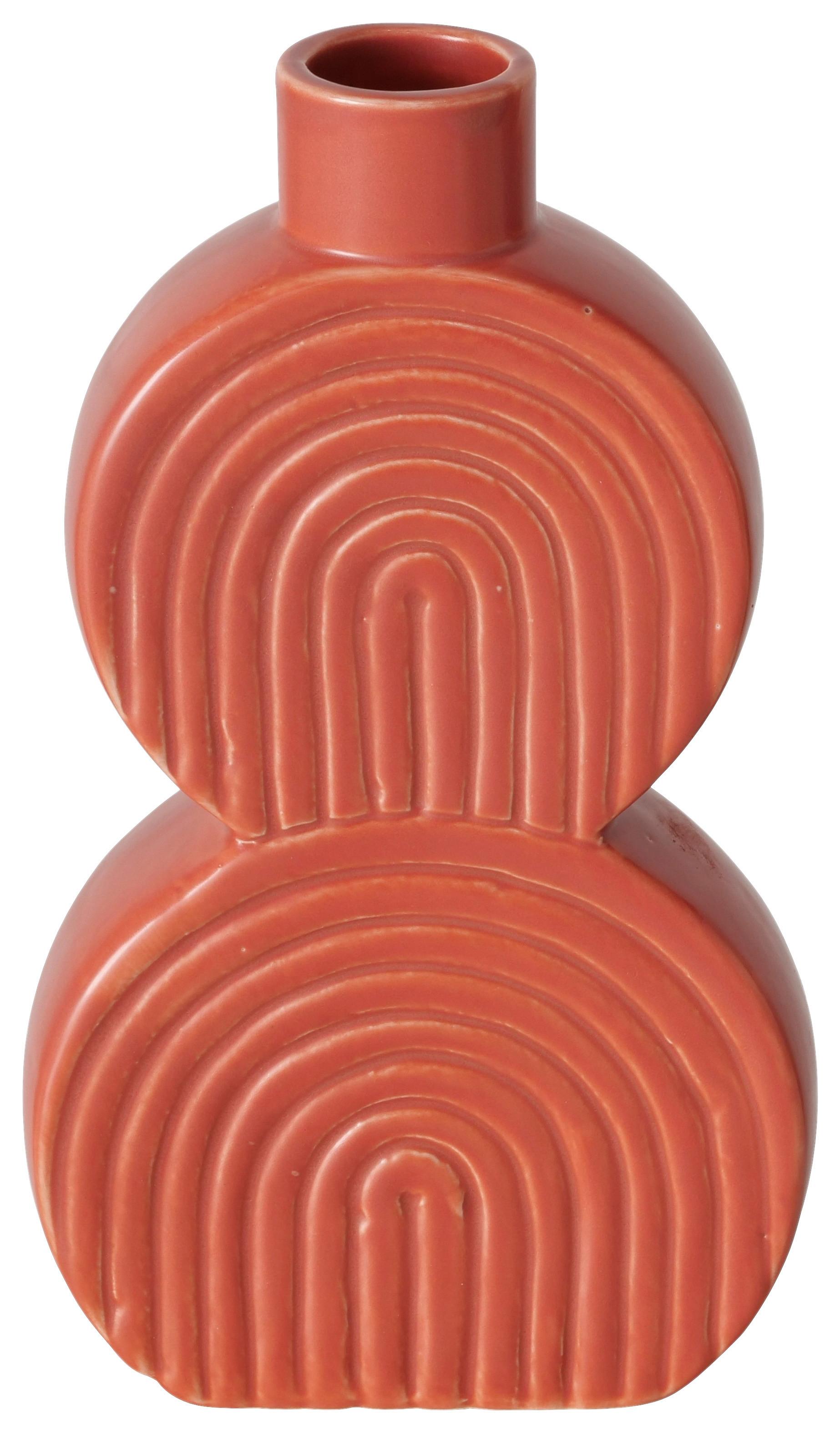 Váza BRENDA I - oranžová, Modern, keramika (11,5/4/20cm) - Mömax