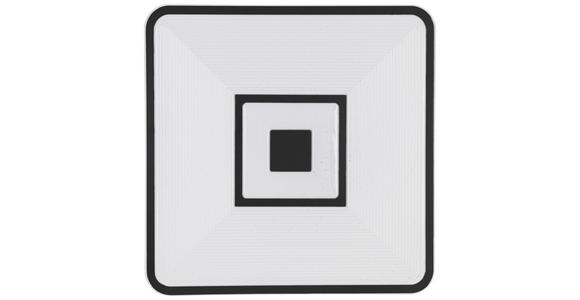 LED-Deckenleuchte L: 37,5 cm - Schwarz/Weiß, Design, Kunststoff/Metall (37,5/37,5/6cm) - Luca Bessoni