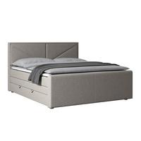 Boxspringbett Mit Bettkasten Lima 180x200 Cm Silberfarben - Silberfarben/Schwarz, MODERN, Karton/Holzwerkstoff (180/200cm) - MID.YOU