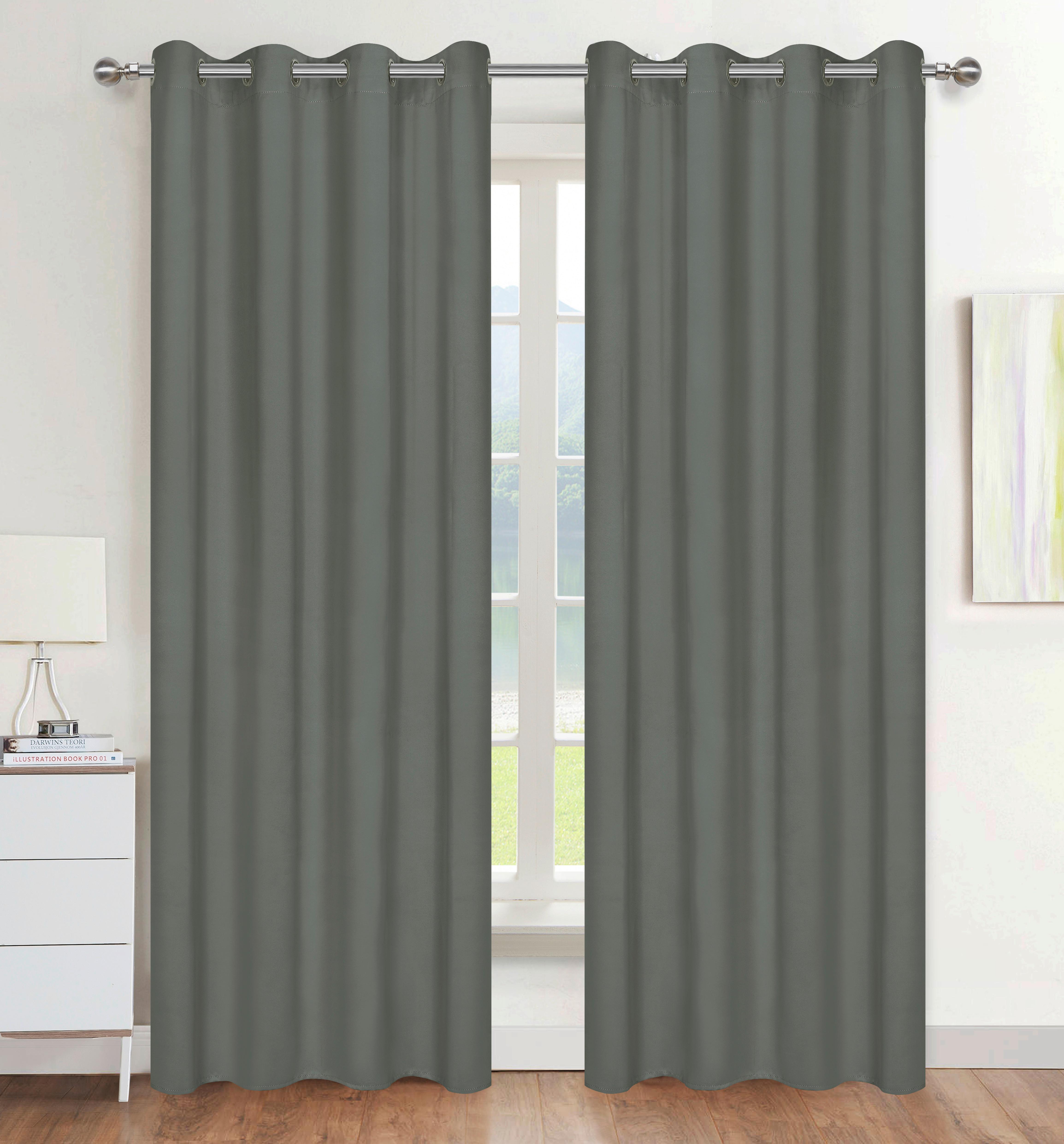 Vorhang Mit Ösen Elma B: 140cm, Anthrazit - Anthrazit, ROMANTIK / LANDHAUS, Textil (140/245cm) - James Wood