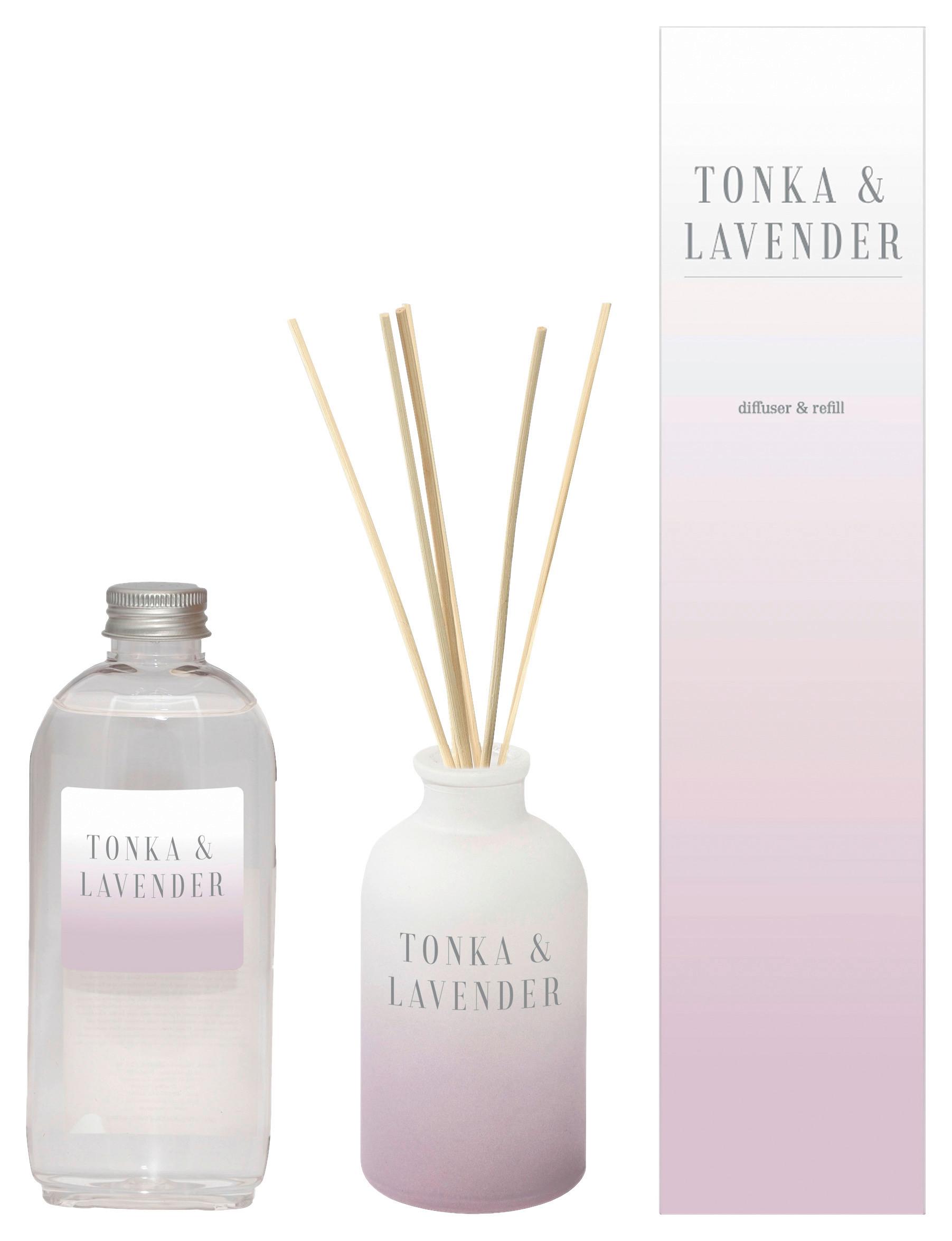 Difuzér Tonka, 200ml - orgovánová, sklo/vlnitá lepenka (5,5/10,5cm) - Premium Living