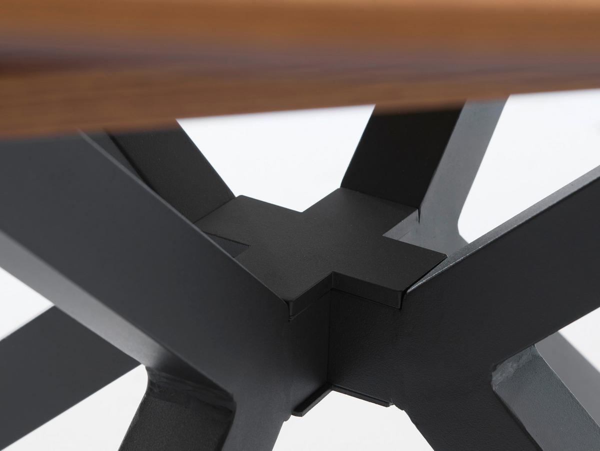 Esstisch Cesura Eichefarben, L: 120 Cm - Eichefarben/Schwarz, MODERN, Holzwerkstoff/Metall (120/120/75cm) - Livetastic