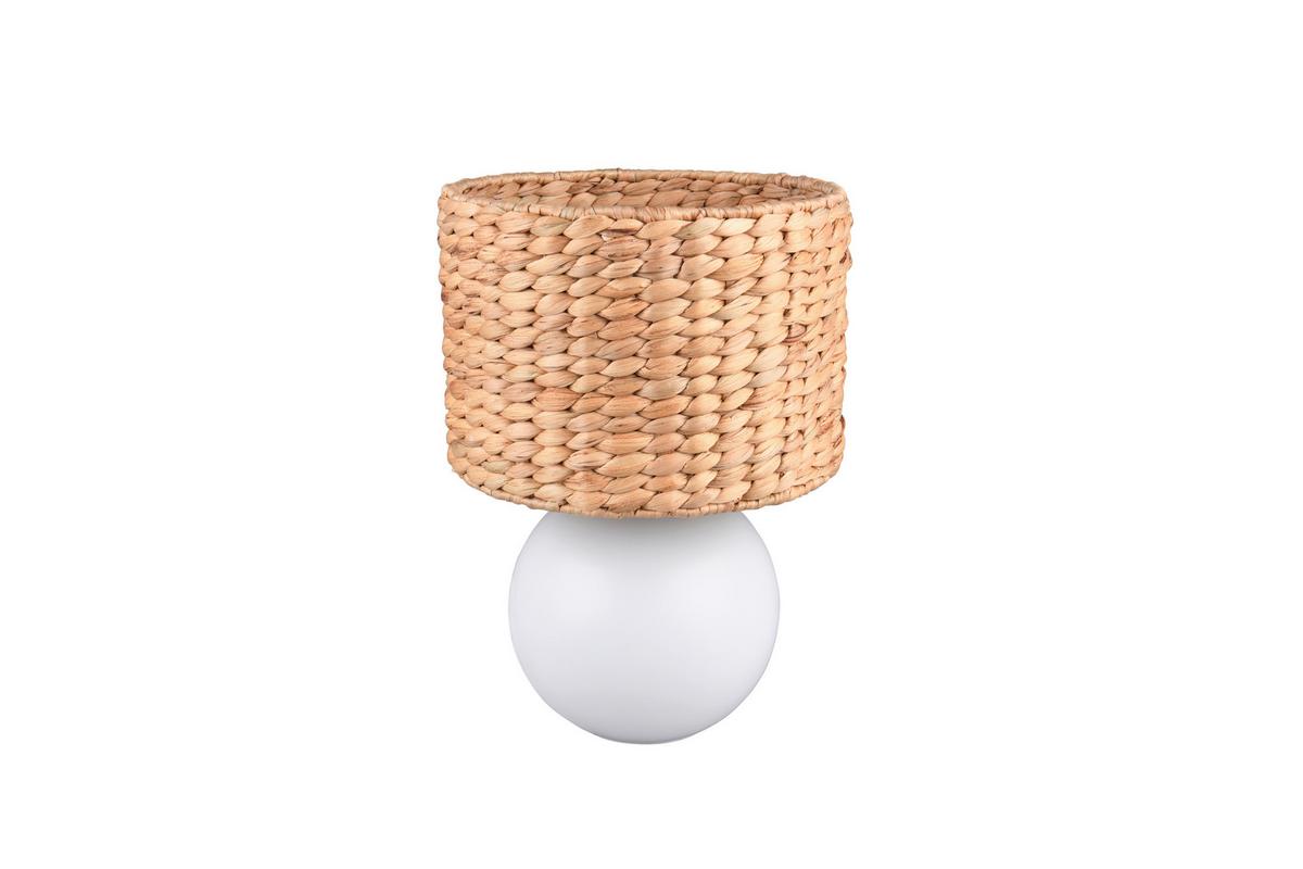 Tischleuchte 518990101 Vina - Braun/Weiß, Basics, Naturmaterialien/Keramik (28/40cm) - Trio Leuchten