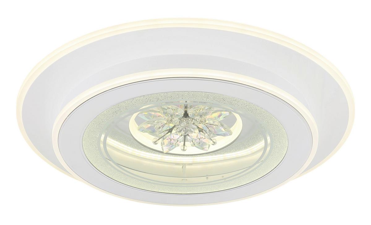 Led-deckenleuchte 48035-36 - Klar/Chromfarben, KONVENTIONELL, Kunststoff/Metall (46/6,5cm) - Globo