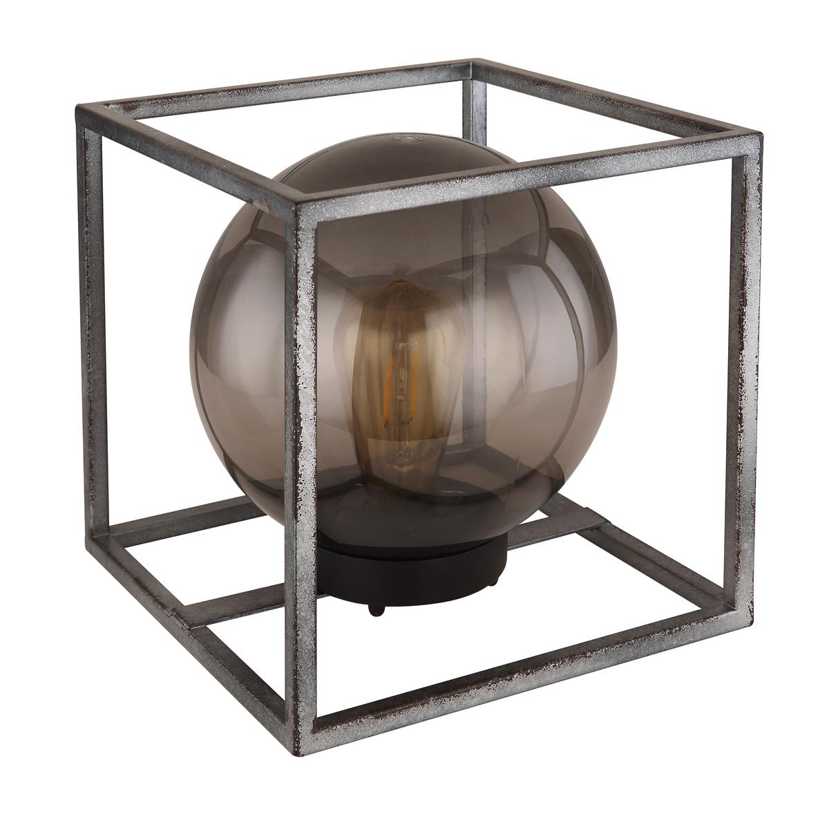 Solarleuchte 33814 - Schwarz/Grau, Design, Kunststoff/Metall (23/23/23cm) - Globo