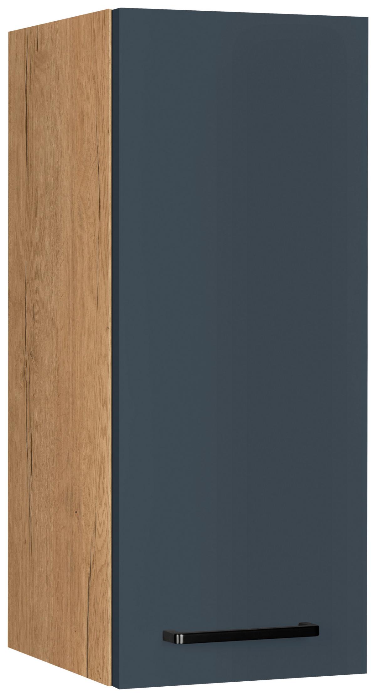 Küchenoberschrank Easytouch - Blau/Eichefarben, MODERN, Holzwerkstoff (30/72/35cm) - Nobilia
