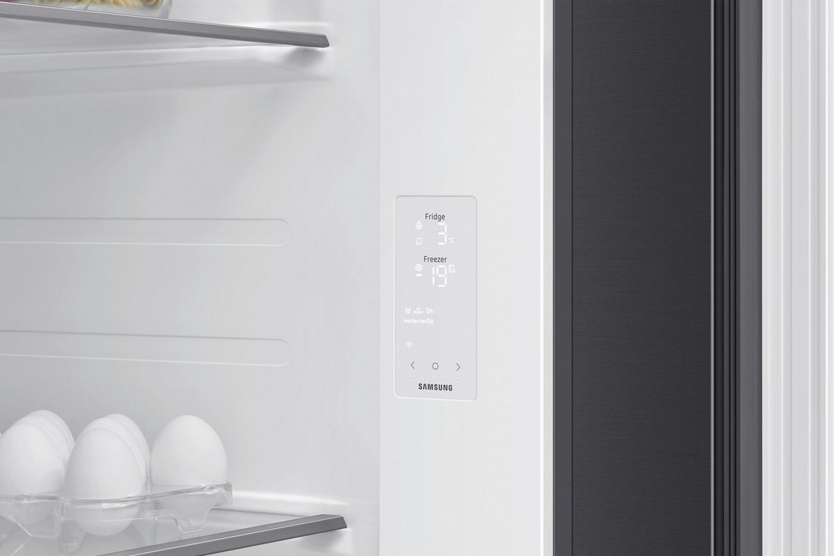 Side-by-side Rs80f67kcfef Eekl: C,  No-Frost - Schwarz, Basics, Glas/Kunststoff (91,2/178/72,6cm) - Samsung