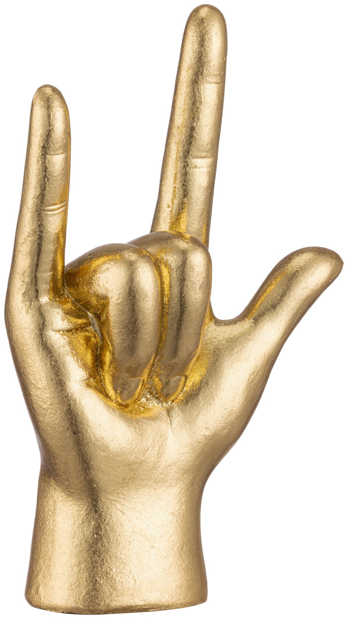 Skulptur Henry - Goldfarben, KONVENTIONELL, Kunststoff (11/6/18cm) - Luca Bessoni