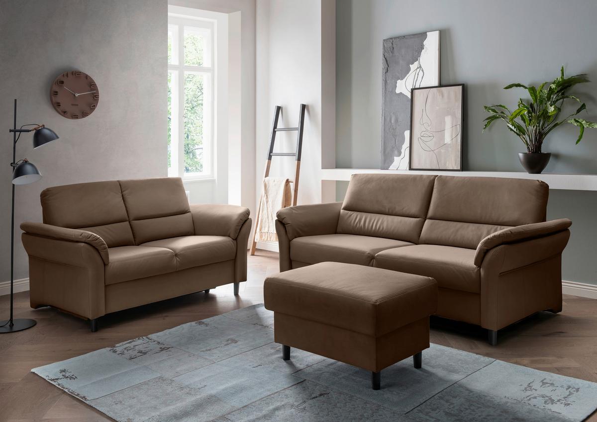 2-Sitzer-Sofa Cavoli, Braun B: 147 cm - Schwarz/Braun, MODERN, Textil (147/90/89cm) - Livetastic