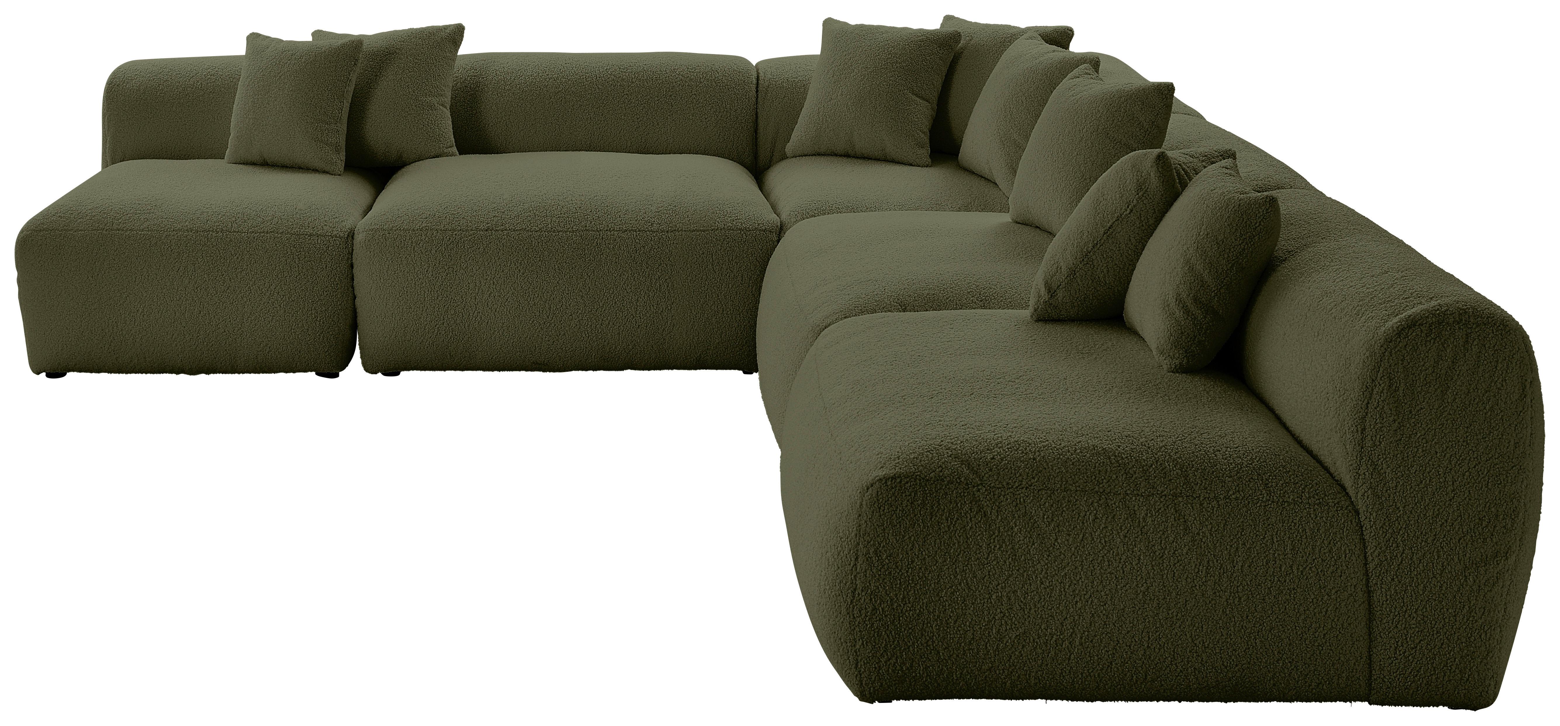 Ecksofa Bloom Olivgrün - Olivgrün, Trend, Textil (300/315cm) - Livetastic