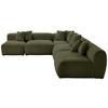 Ecksofa Bloom Olivgrün - Olivgrün, Trend, Textil (300/315cm) - Livetastic