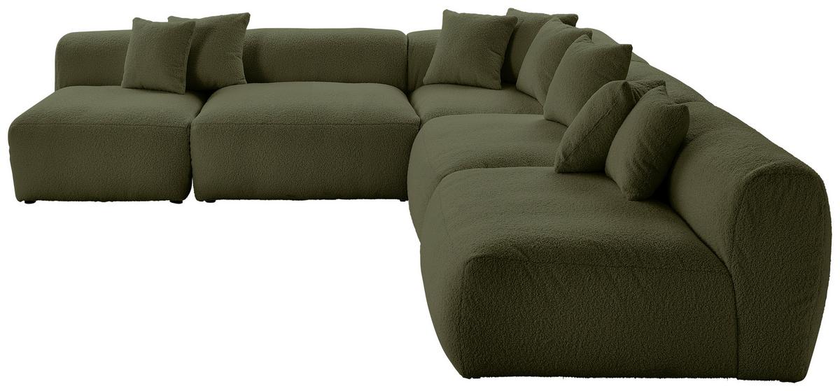 Ecksofa Bloom Olivgrün - Olivgrün, Trend, Textil (300/315cm) - Livetastic