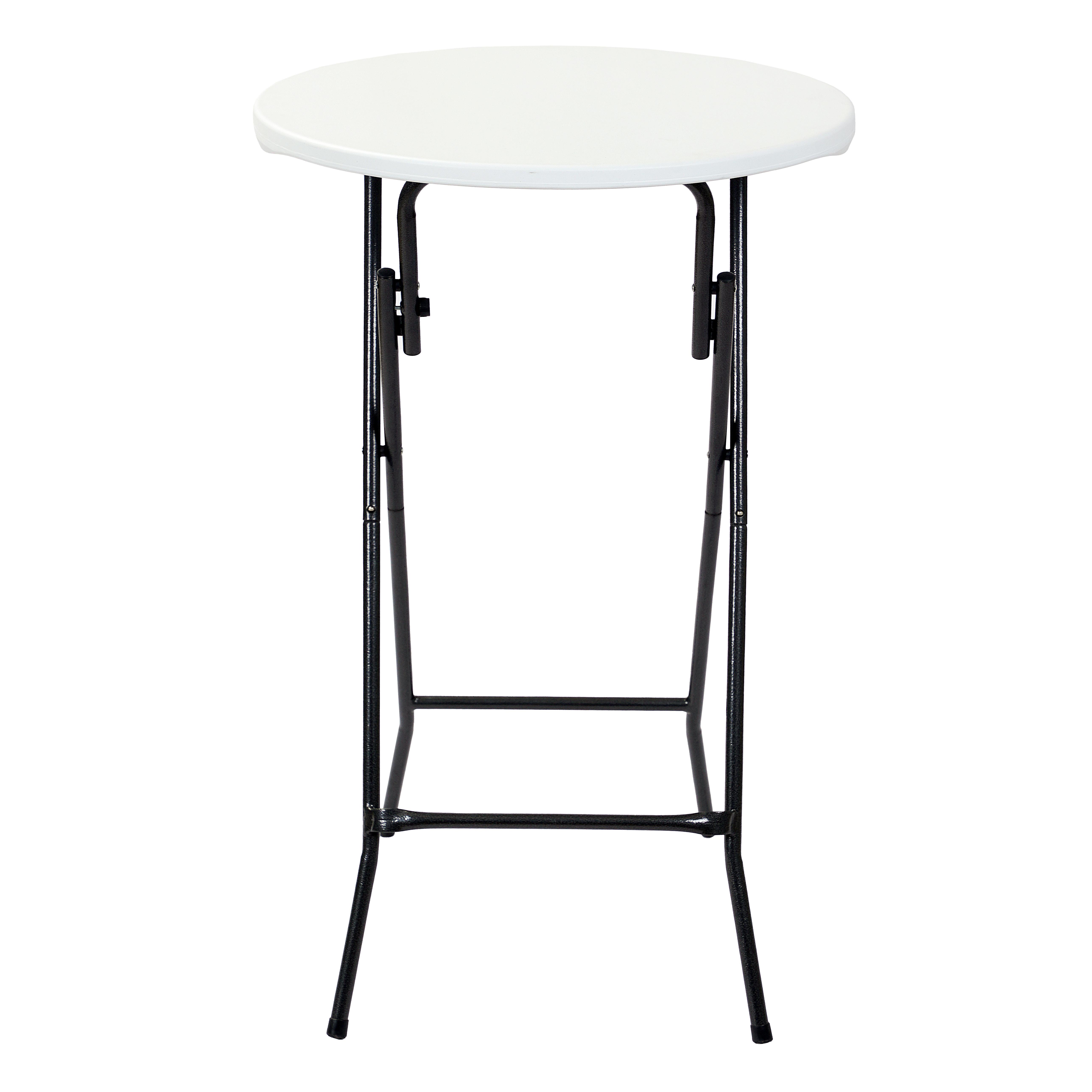Stehtisch Mufaro - Schwarz/Weiß, Basics, Kunststoff/Metall (60/60/107cm) - Gardenson