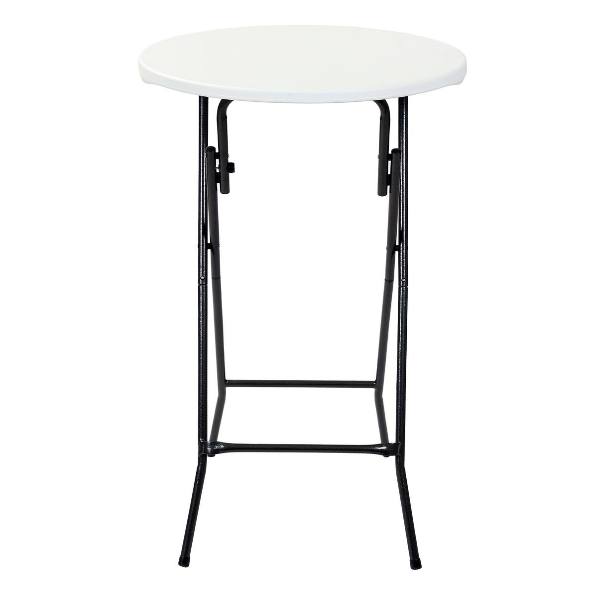 Stehtisch Mufaro - Schwarz/Weiß, Basics, Kunststoff/Metall (60/60/107cm) - Gardenson