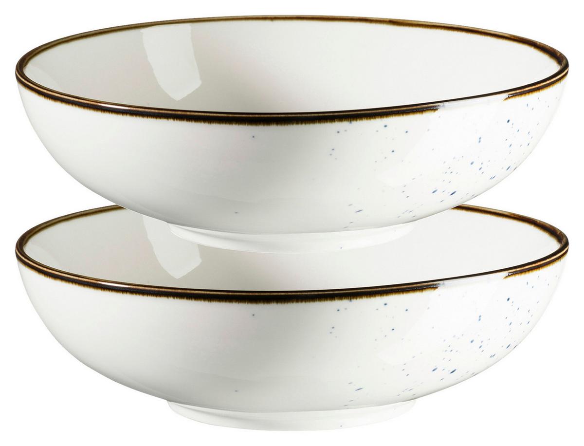 Schüssel Pintar Blau/beige, 2-Teilig - Blau/Beige, Trend, Keramik (22/6,5cm) - Mäser