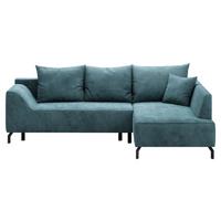 Eckschlafsofa Asolo Mintgrün S: 273x167 cm - Schwarz/Mintgrün, Design, Textil (273/167cm) - MID.YOU