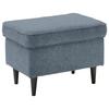 Hocker Oskar Blau B: 63 cm - Blau/Schwarz, Basics, Textil (63/43/42cm) - MID.YOU
