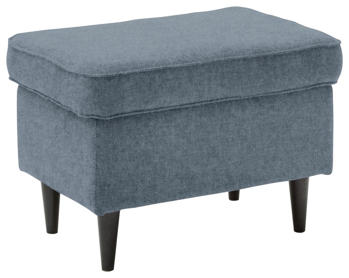Hocker Oskar Blau B: 63 Cm - Blau/Schwarz, Basics, Textil (63/43/42cm) - MID.YOU