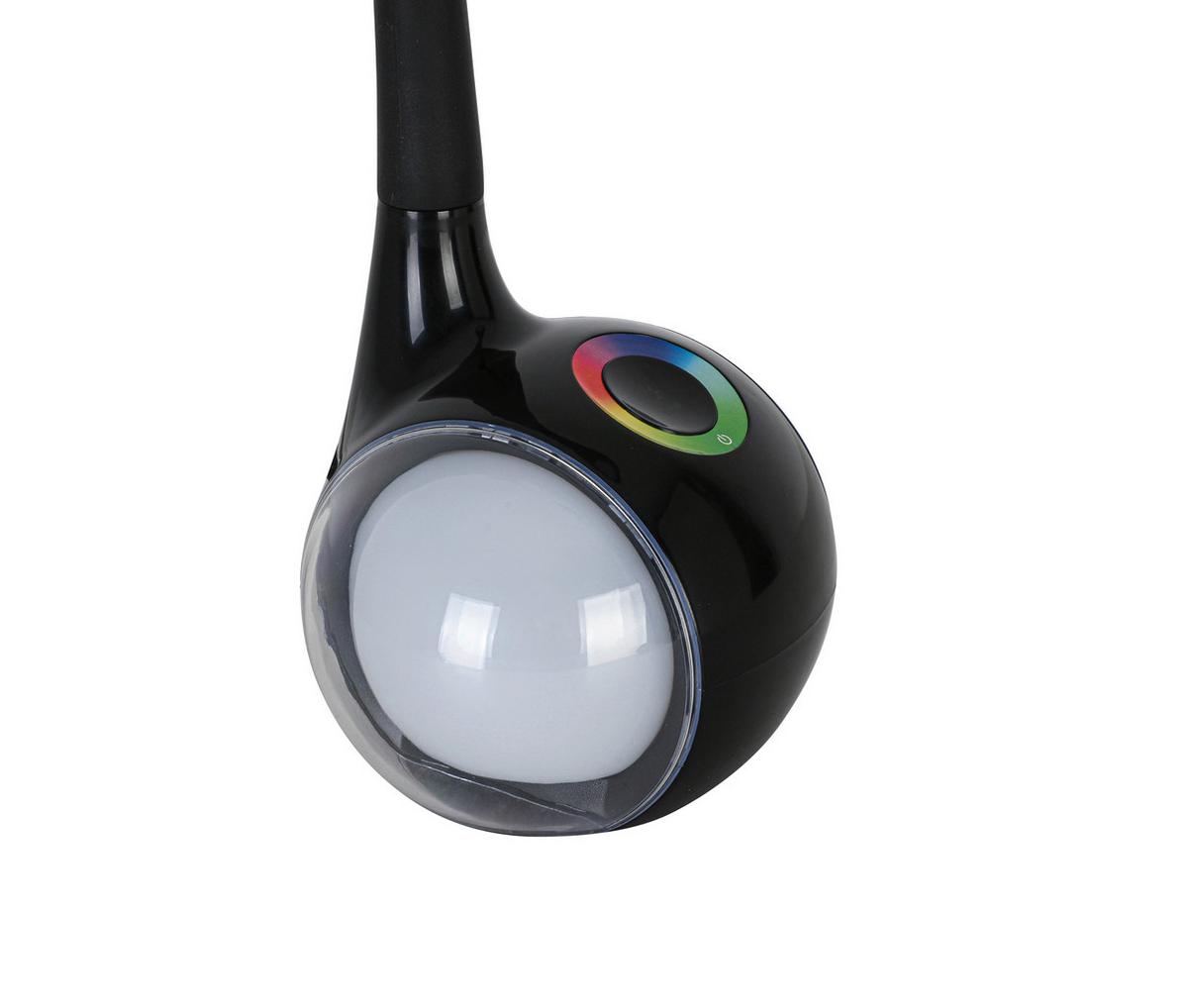 LED LAMPA NA PÍSACÍ STÔL NIHAT1 - priehľadné/čierna, Modern, kov/plast (max 30/13,5/max 53cm) - Mömax