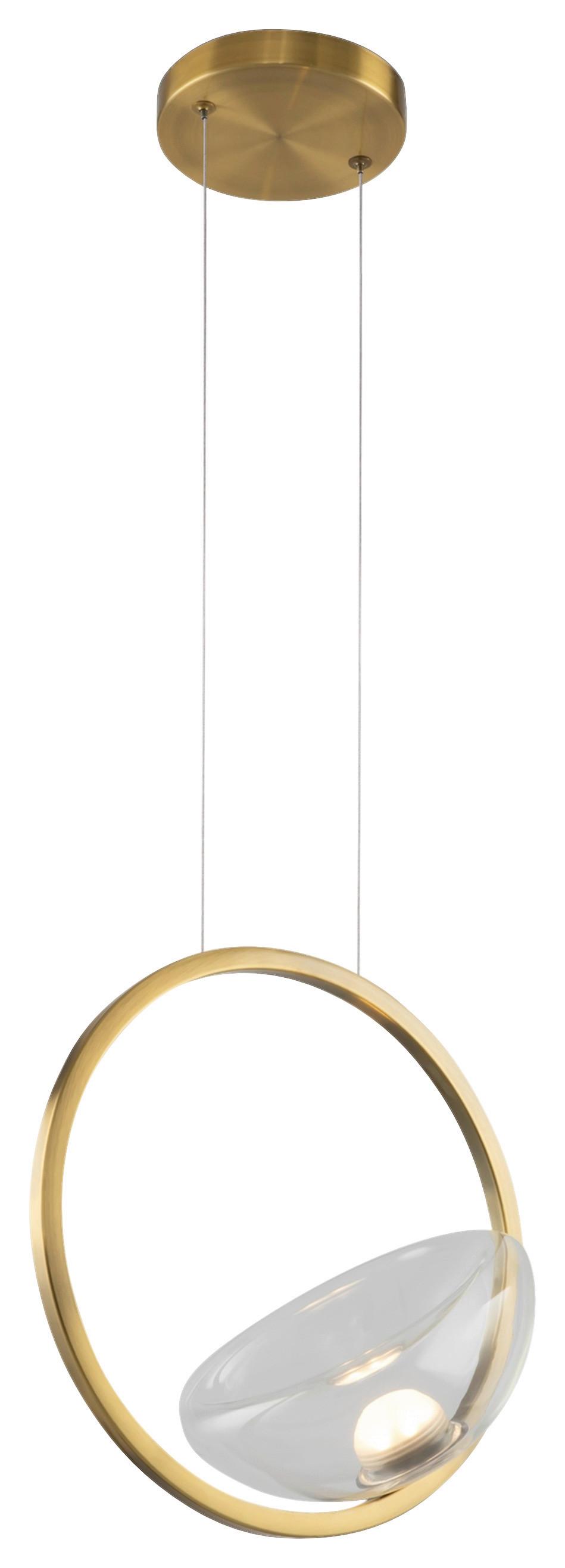 Pendelleuchte Lunare - Messingfarben, Basics, Glas/Metall (21,1/234,5/32cm) - MAYTONI