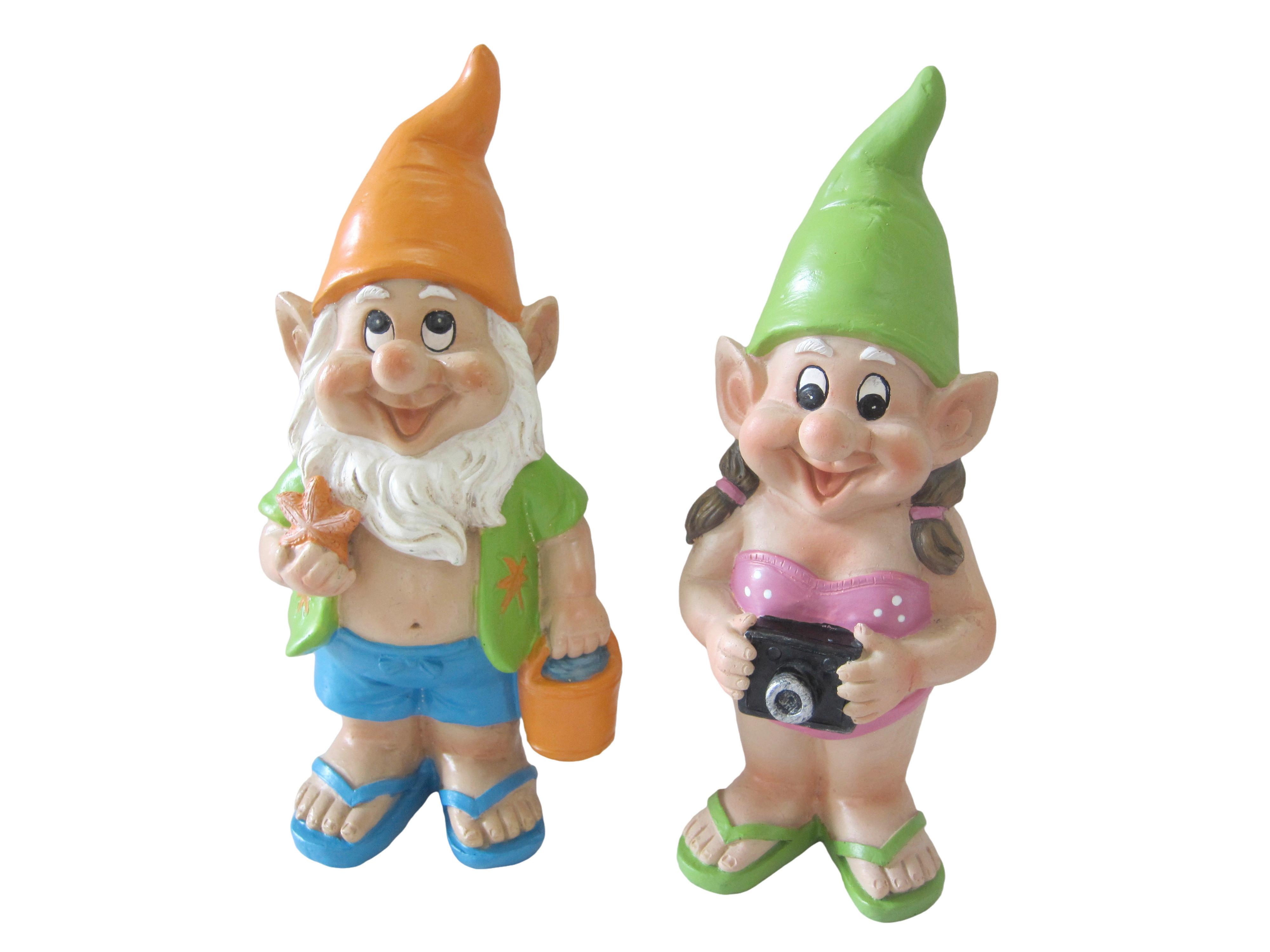 Dísz Törpe Zwergi - pink/narancs, Konventionell, műanyag (9,5/8/20cm) - Luca Bessoni