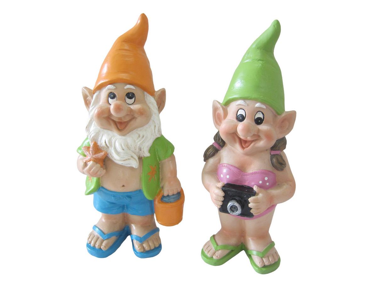 Dísz Törpe Zwergi - pink/narancs, Konventionell, műanyag (9,5/8/20cm) - Luca Bessoni