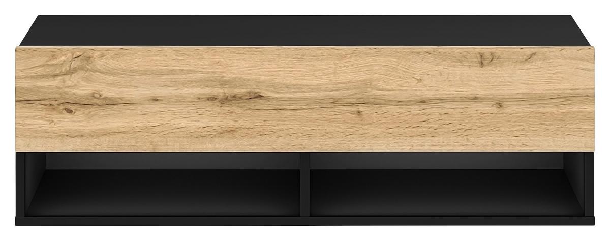 Lowboard Derby 100 - Eiche Wotan/Schwarz, Design, Holzwerkstoff (100/31,5/32,5cm) - Livetastic