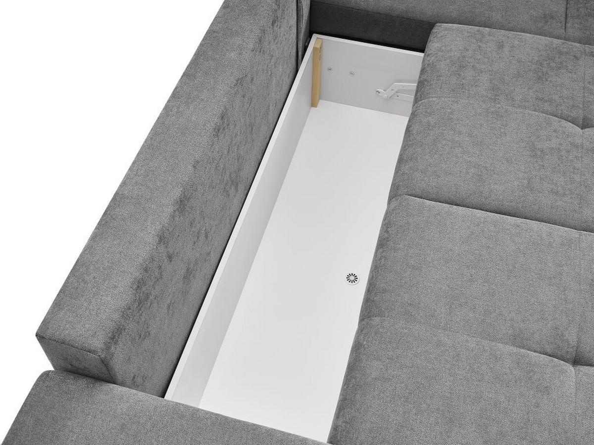 Rohová sedačka TEXAS, pravá, sivohnedý velúr - čierna/taupe, Konventionell, drevo/textil (259/203cm) - Based
