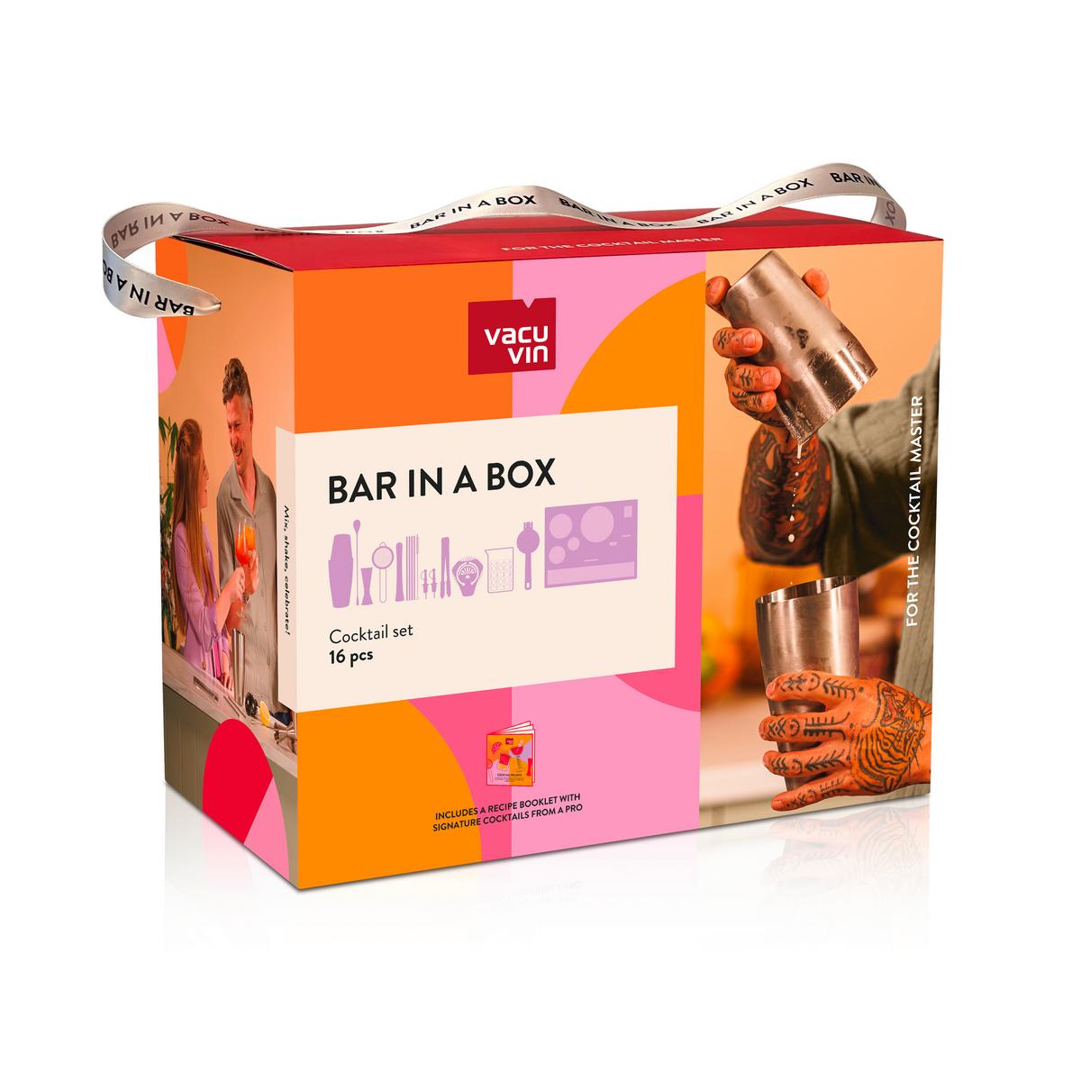 Cocktail-Set Vacu Vin Edelstahl 18/10, 16tlg. - Edelstahlfarben, Basics, Metall (27/22,5/15cm) - Vacu Vin